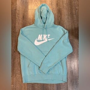 Nike Men's Light Blue Hoodie Size Large